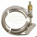 Dixon T-Bolt Sanitary Clamp, 6 in Tube, 304 SS, Domestic 13MO600